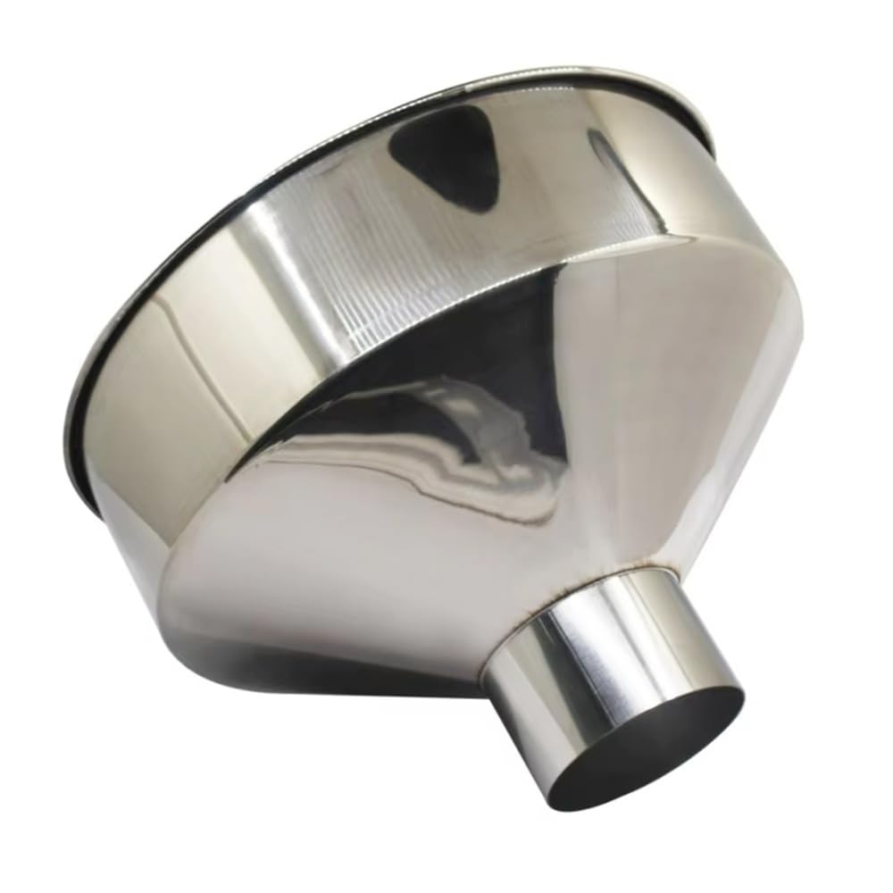 Embudo de acero inoxidable for llenado líquidos industriales, boca ancha, for cerveza y mantequilla, con filtro, diámetro 24/28 cm (282 mm)(250mm)