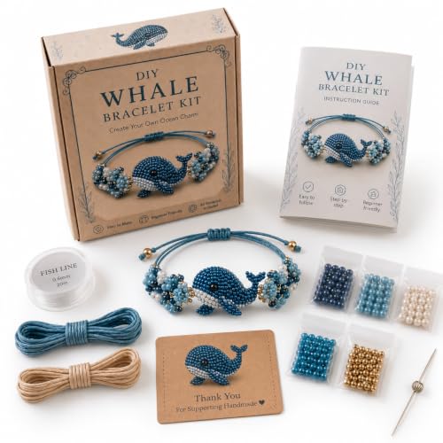 Kit para hacer pulseras de cuentas de animales del océano para adultos y principiantes