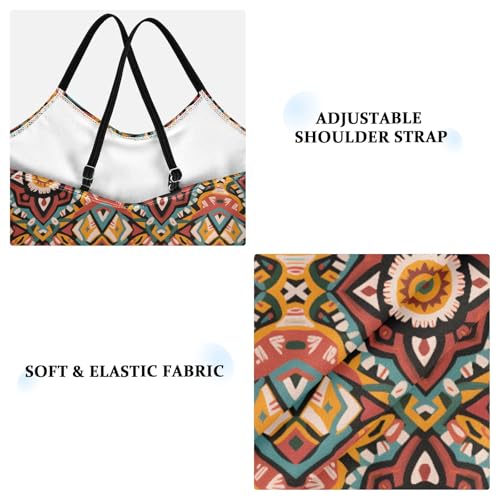 senya Girls Swimsuits One-Piece Swimwear Tie Bathing Suit Beach Summer Round Neck 5-6T Abstract3