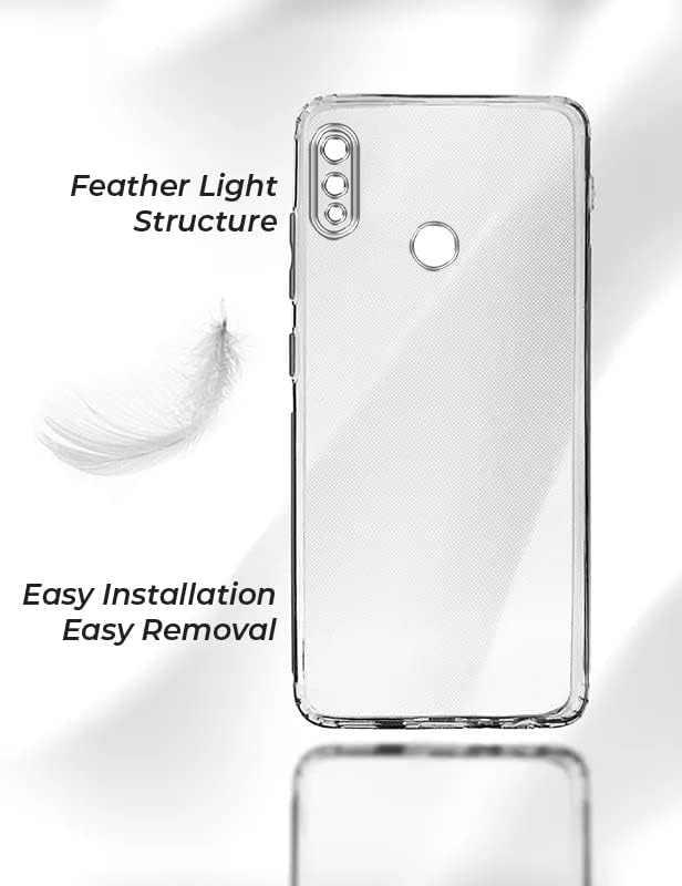 Image of Jkobi Back Cover for Realme 3 | Realme 3i (Silicone Clear Shockproof Case with Camera Protection | Soft and Flexible | Transparent)