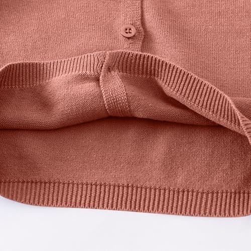 Knit Cardigan for Kids Girls Button Down Long Sleeve Open Front Sweater Toddler Long Sleeve Soft Plain Coats Clothes4