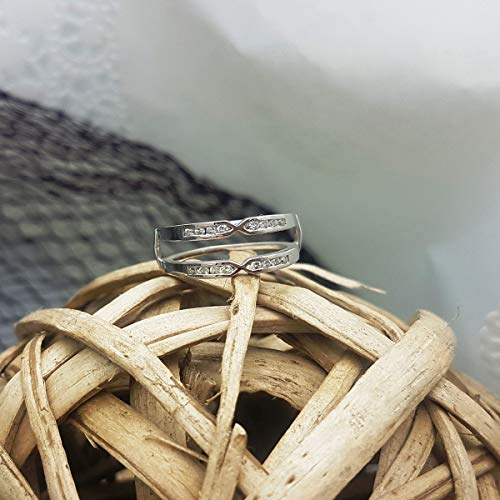 Dazzlingrock Collection 0.25 Cttw 14k Solid Gold Round Diamond Womens Anniversary Wedding Band Enhancer Guard Double Ring 1/4