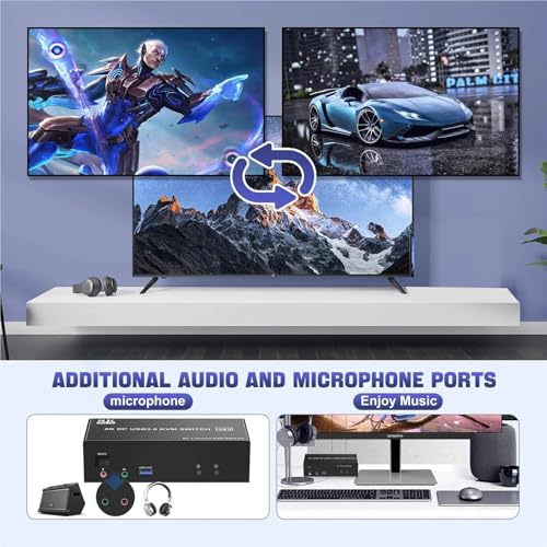 Switch KVM 3 moniteurs 8K pour basculer entre deux PC instantanément - 5
