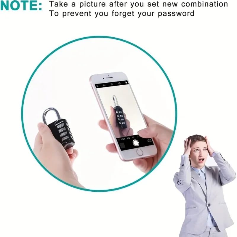 Lucchetto Armadietto Lucchetto con password digitale for valigia Lucchetto con password in metallo Lucchetto Combinazione (Size : 6 Pcs)