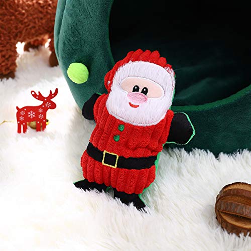 Juguete mordible y sonoro de peluche para perros POPETPOP rojo miniatura 7