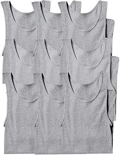 ToBeInStyle Men's Slim Fit Shallow Scoop Neck Sleeveless A-Shirts