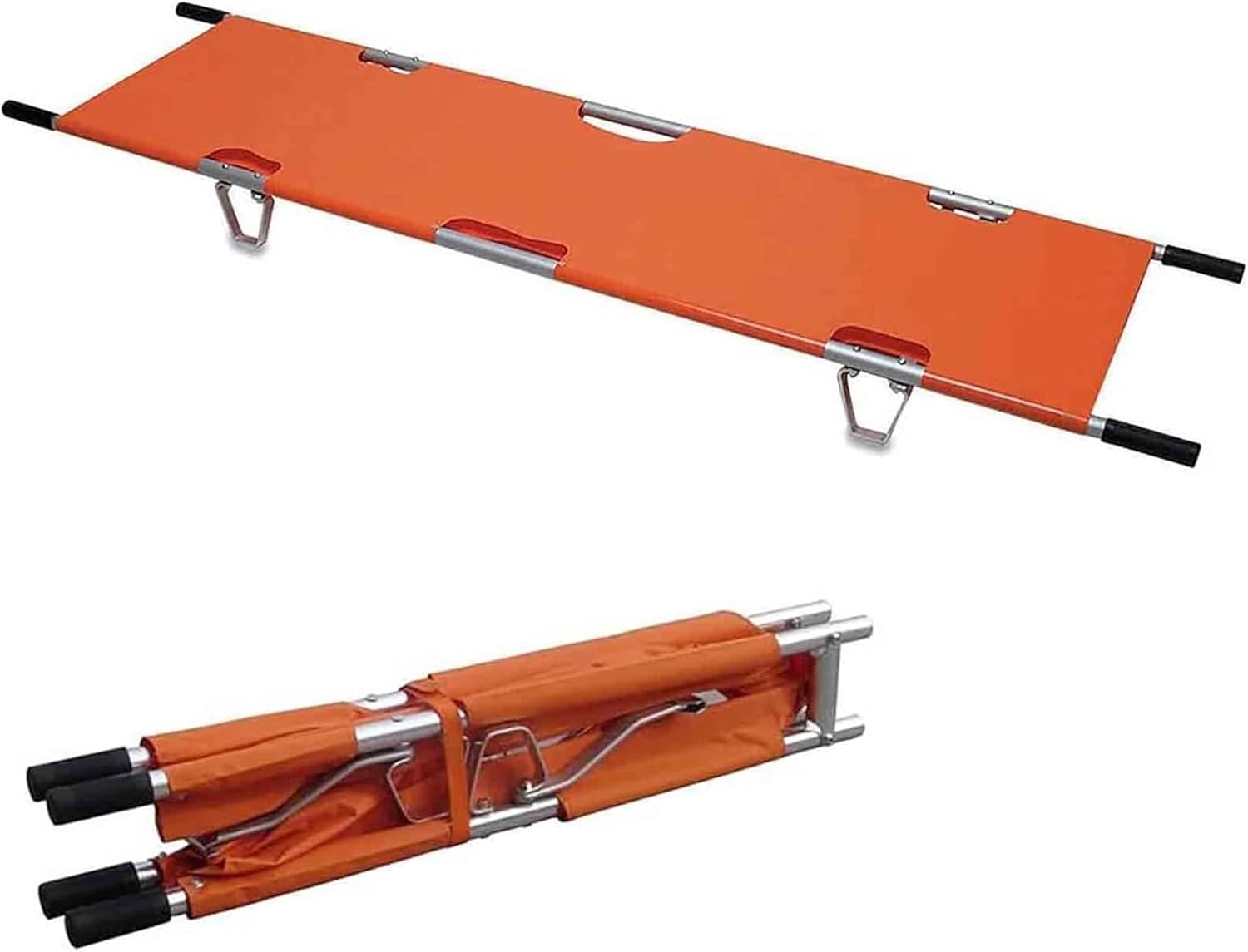 Aluminium Foldable Rescue Stretcher, Portable Aluminum Alloy Stretcher,First Aid Rescue Ambulance Stretcher, for Hospital Clinic Home Mobile Injured