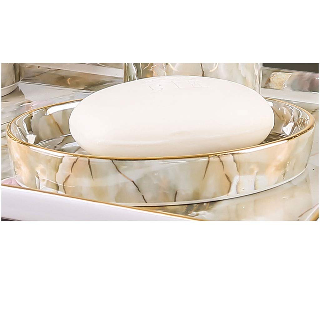 Botellas de jabón Accesorios de baño Set de baño de cerámica de estilo europeo de artículos de tocador higiénico Cepillo de dientes Copa set de lavado Baño de seis piezas Set Dispensador de jabón