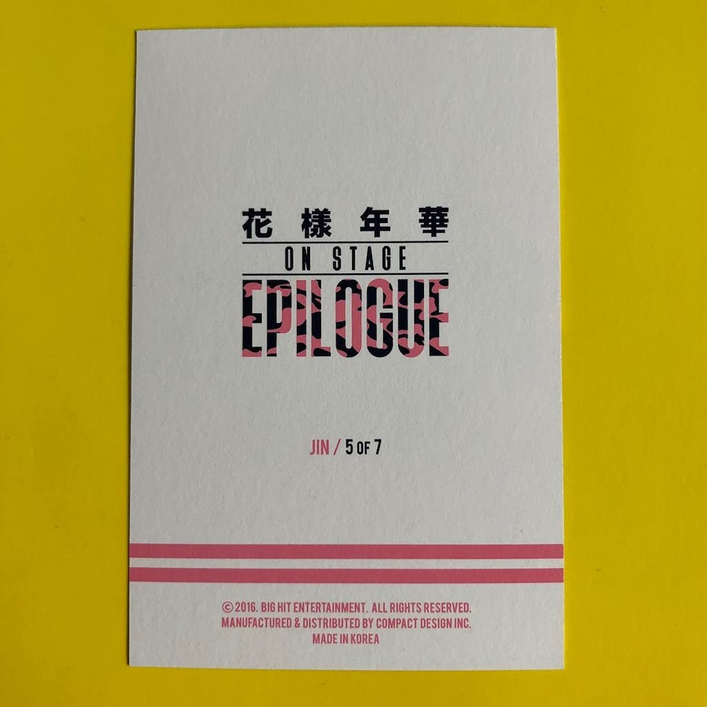 BTS 防弾少年団 花様年華 EPILOGUE MINI PHOTO JIN K-POP | filmekimi