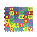 Lustiges Puzzle-Spielzeug: Diese Matte besteht aus insgesamt 36 Teilen, bestehend aus 26 Buchstaben (A-Z) und 10 Zahlen (0-9), sodass Ihre Kinder die Buchstaben und vertrauten Buchstaben mit Spaß lernen können. Einteilige Puzzlegröße: 5 * 5 cm (1,97 * 1,97 Zoll).