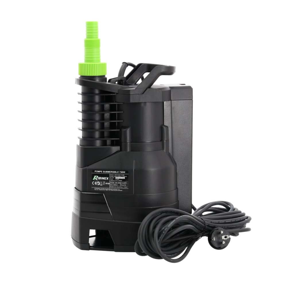 Ribiland Pompe submersible pour eaux usées 750 W avec flotteur intégré