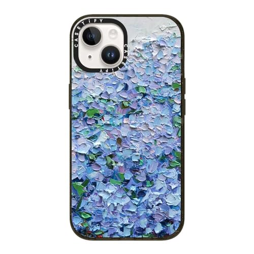 CASETiFY CpNg iPhone 14 P[X [MILKi (4x MIL-STD-810G) / 2.5m̗NA] - Nantucket Blue Hydrangeas - ubN
