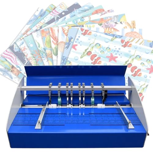 Máquina de papel 3 en 1 de 460 mm, para tarjetas de felicitación, invitaciones, boletos, ancho de hendidura ajustable