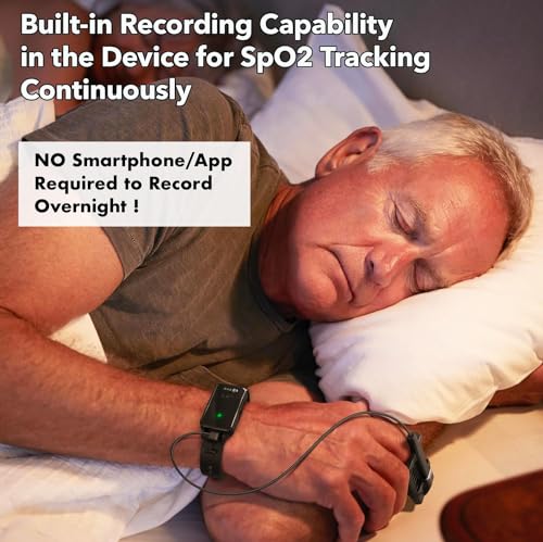 SleepO2 Wrist Recording Pulse Oximeter by EMAY | Continuous Oxygen Monitor for SpO2 Tracking Overnight | Provides Sleep Report and Raw Data - Image 3