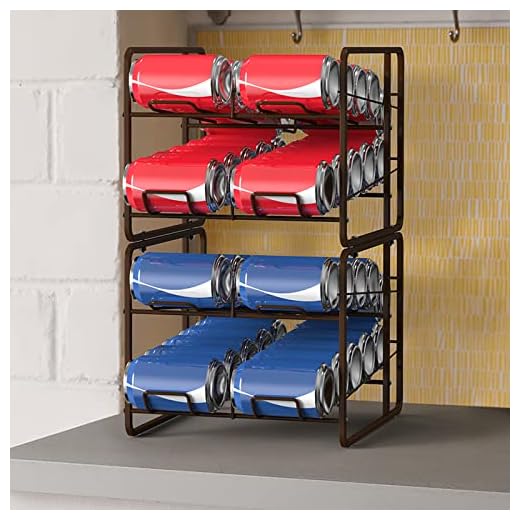 Organizador de latas de refrigerante para geladeira, dispensador de bebidas para geladeira, organizador de latas empilhável para despensa organizador de alimentos enlatados para armazenamento de 40 latas, 2 unidades