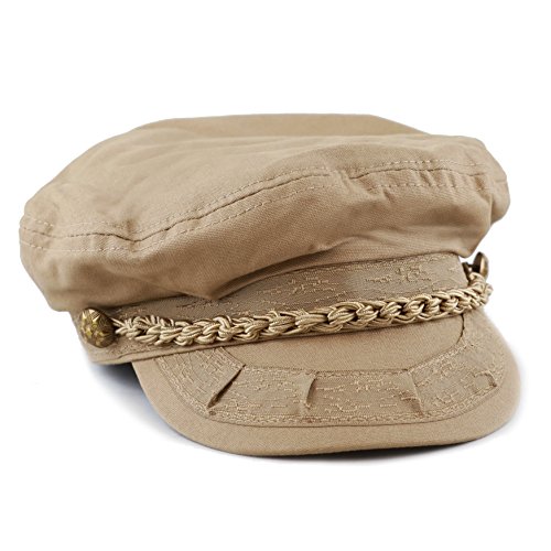 Image of The Hat Depot Unisex Cotton Yachting Style Sailing Greek Fisherman Cap hat