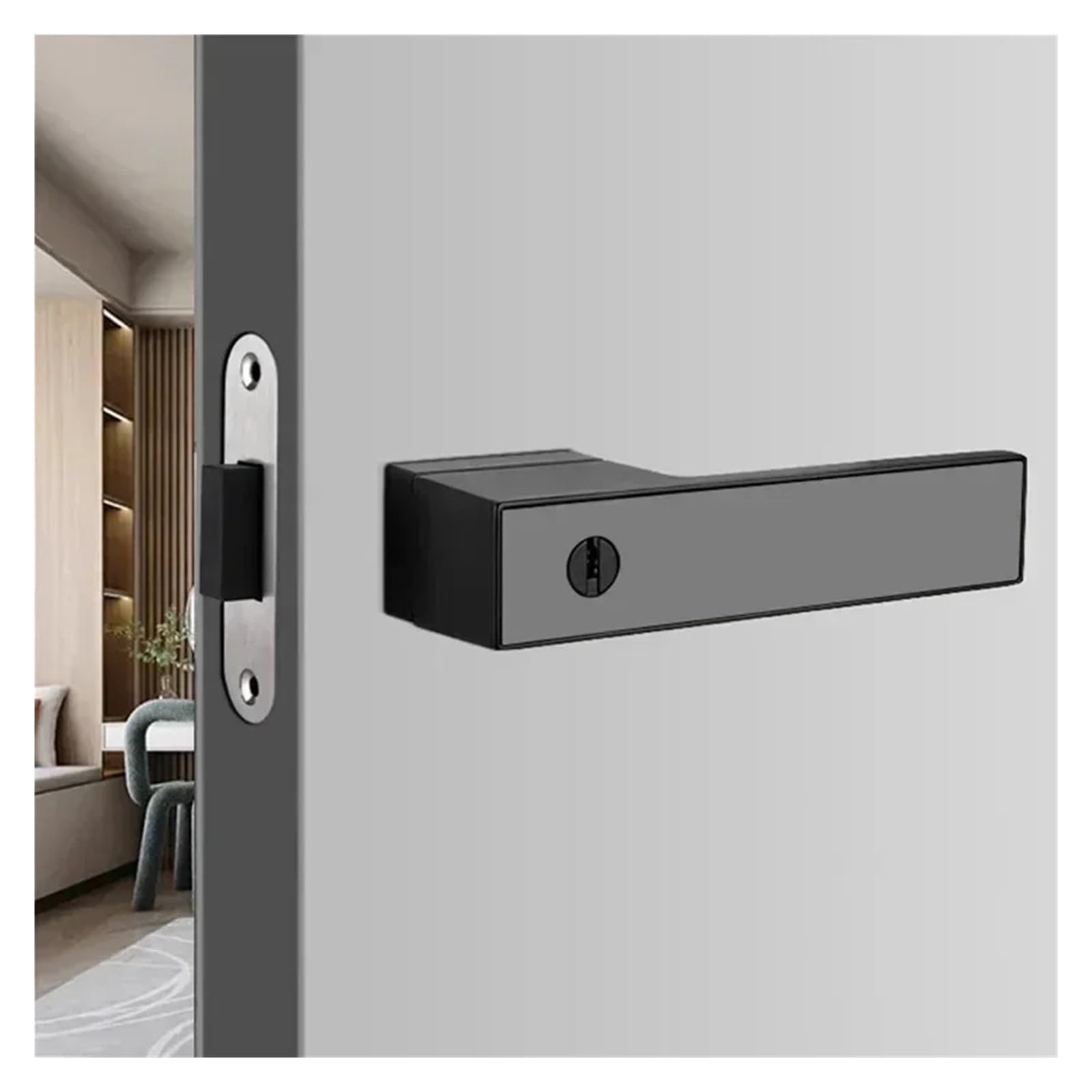Cerradura de lengüeta simple B2 en aleación de zinc para un cierre suave de puertas