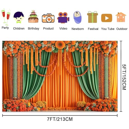 Fondo fotográfico indio para Pooja 10x8ft miniatura 7