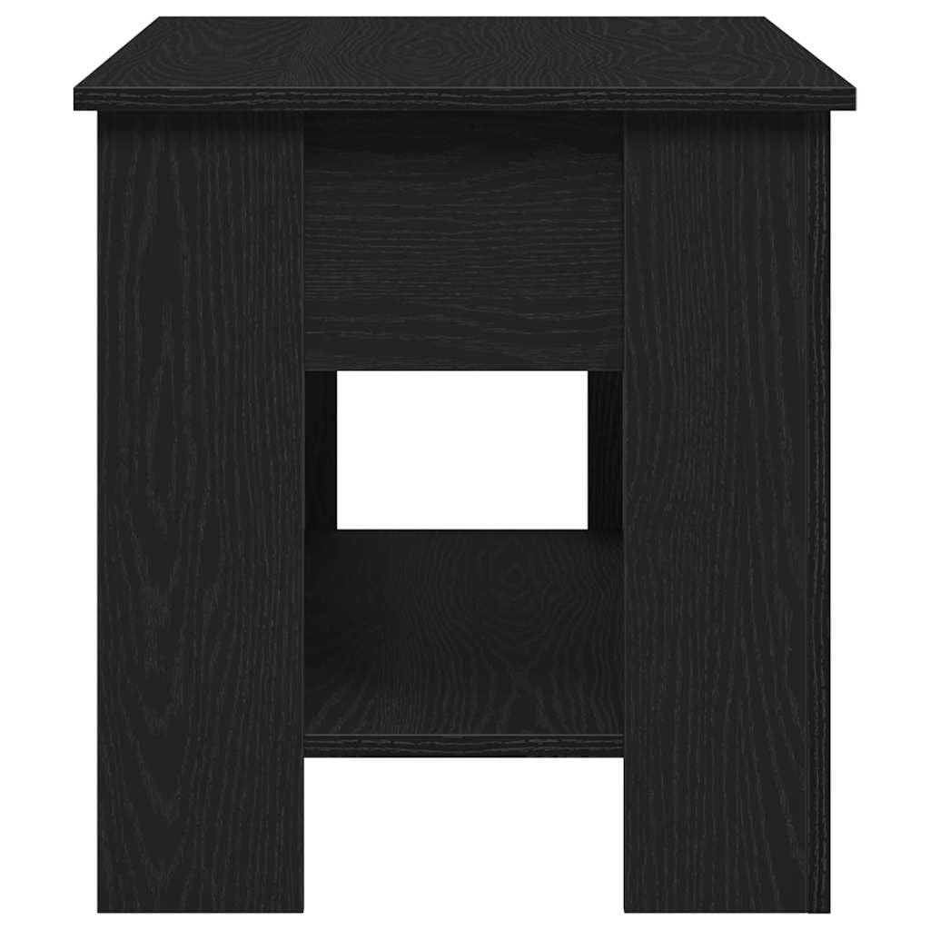 Mesa de centro de roble negro 101 × 49 × 52 cm, estantería, madera, patas ajustables en altura, moderna, salón, dormitorio y oficina