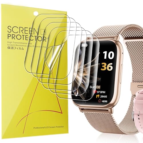 Lamshaw 6 Piezas Protector de pantalla para SLOKSFil Reloj Inteligente G91-1,83 Pulgadas- Protectora Película, Película HD Suave TPU láminas Protectora, Anti-Arañazos, Sin Burbujas (6Piezas)
