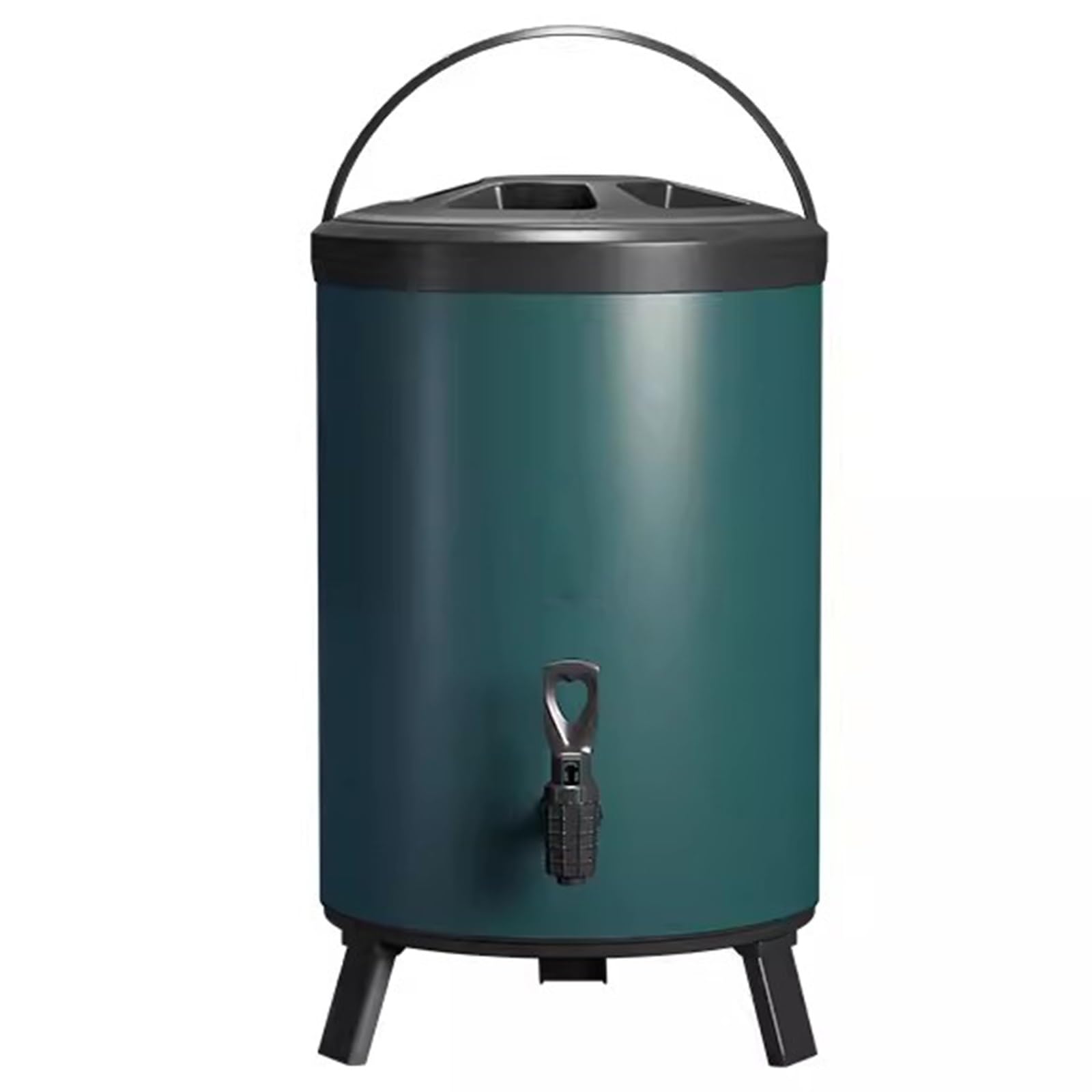 EMYJAY Secchio Isolato Commerciale, Dispenser di Bevande Isolate in Acciaio Inossidabile Dispenser di Bevande Calde E Fredde Barile Isolato for tè al Latte LYWY (Color : Groen, Size : 12L)