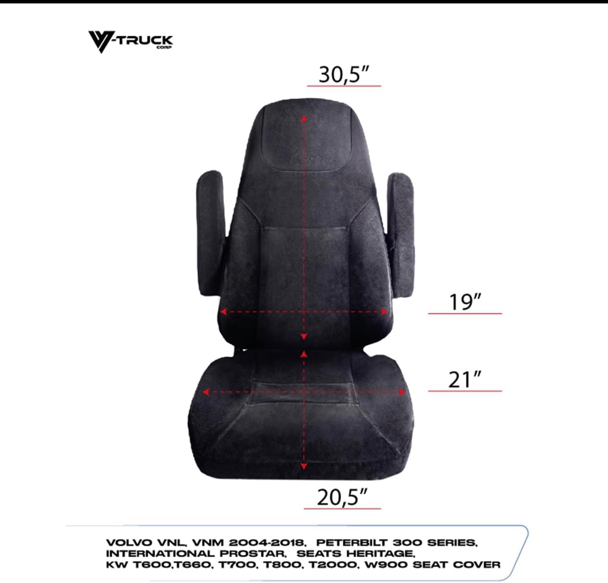 Seat Cover for Volvo VNL OEM Stock Seats 2004–2018 Equipped with National seat – Custom-Fit Semi Truck Seat Cover, Durable Interior Protection, Factory-Style Fit, Easy Installation