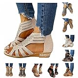 Sandals for Women Wedge, Fish Mouth Espadrilles Slingback Platform Sandals High Heel Ankle Strap...