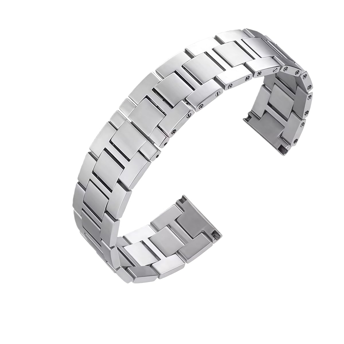 Bracelet Montre Acier Inoxydable Bracelet Métal Maillons Massif Rechange 16mm 17.5mm 23mm pour Cartier Tank