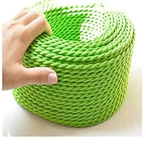 STORE99 Green, 30m: 10M 20M Vintage 2 Core 0.75mm Multicolor Twist Braided Fabric Cloth Cable Wire Flexibal Electric Lighting Cord For Pendant Light