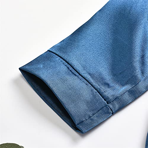 Toddler Satin 𝐏a𝐣ama Set Loung𝐞wear Outfit Long Sleeve 𝗦ilk 𝐏ajamas for Baby Girls Button Down Sl𝐞epwear 𝐏𝗝s3