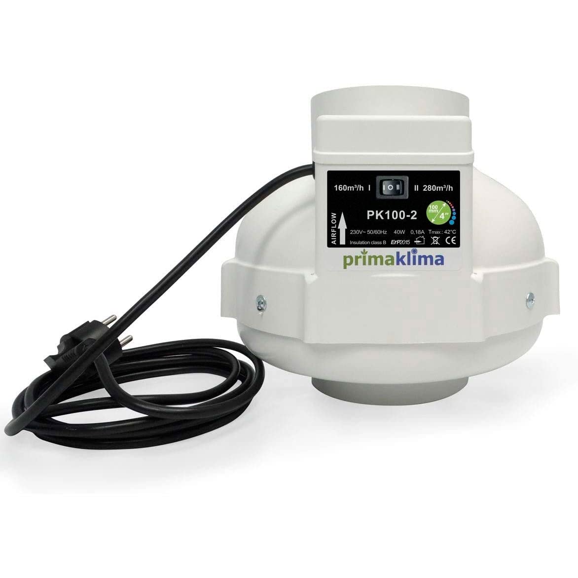 Extractor de aire UFO RVK Prima Klima 160-280 m³/h 100mm (PK100 MES-2)