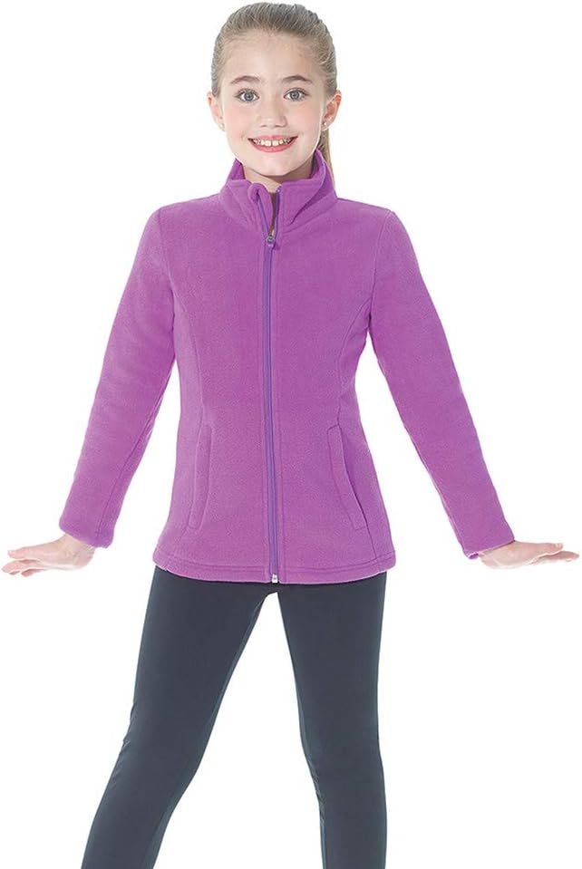 Mondor Girls Ladies Figure Skating Jacket - Ice Skating Grape Fleece Jacket 4750