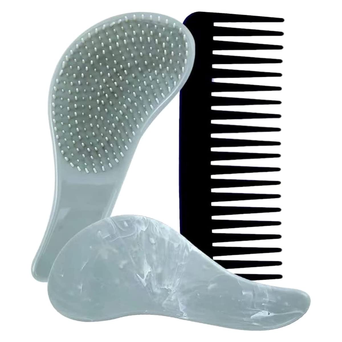 ALANX Detangling Brush. Detangler Hair brush for Curly, Thick, Natural, Straight, Fine, Wet or Dry Hair for Women, Kids and Toddlers,Styling comb (Grey+Black)