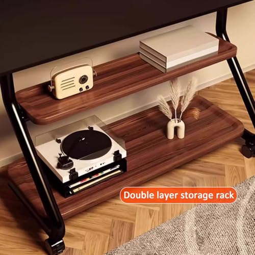Soporte móvil para TV con altura ajustable y ruedas blanco miniatura 3
