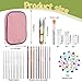 IMZAY 54 Pcs Crochet Hooks Set, 0.6mm-6.5mm Crochet Needles for Yarn Crochet Kits for Beginners, Ergonomic Crochet Hooks with Knitting Accessories, Crochet Supplies, Knitting Needles for Crocheters
