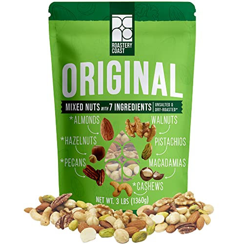 Roastery Coast - Daily Nuts Healthy Mix Bulk | 3 Lb Bulk Pouch | Nuts Snack Mix | Deluxe Assorted Snack | Nut Snacks | Daily Nuts (A. Original Mix) #TOP5
