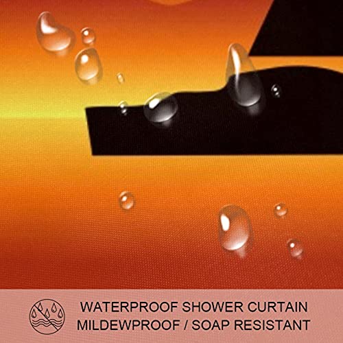 Rideau de douche Sunset River imperméable avec finitions de qualité