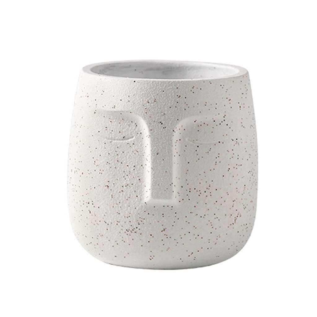 Mini pot de fleurs en céramique design tête humaine pour plante succulente d'intérieur