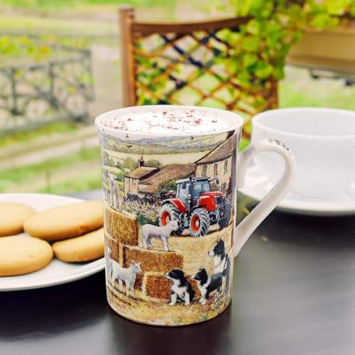 Lesser & Pavey Collie & Sheep Mug | Ceramic Coffee Mugs for Home or Work | Premium Design Mug for All Occasions | Lovely Mugs for Tea, Coffee & Hot Drinks - Macneil Studios