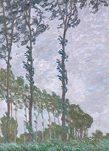 Série des peupliers Monet tableau impression d'art poésie murale
