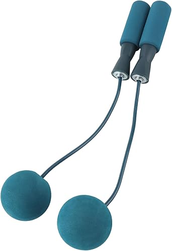 Miniatura 5 de Cuerda de saltar silenciosa inalámbrica de 2.6 in, asas de silicona, cuerda de saltar ponderada, diseño de doble rodamiento para ejercicio deportivo