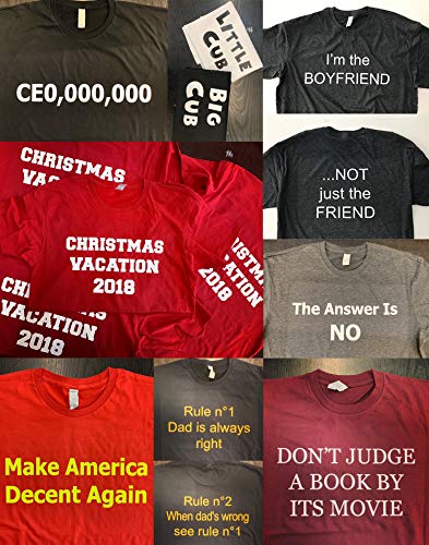 Custom T Shirts Ultra Soft Add Your Text For Men & Women Unisex Cotton T Shirt [Black/M] #TOP3