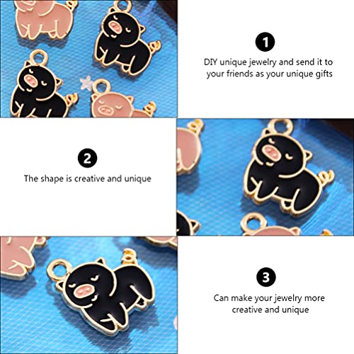 Kesyoo 20Pcs Cute Animal Necklace Pig Charms Bracelet Pet Series Jewelry Making Pendant Diy Dangle Piggy Pendant Zinc Alloy Charm Accessories For Girls Ladies #TOP7