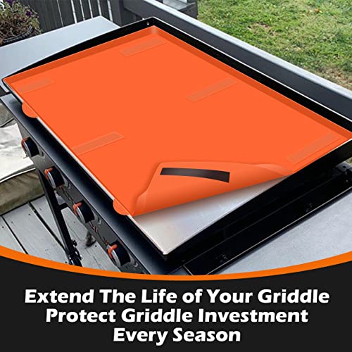 36" Griddle Mat Silicone For Blackstone, Magnetic Protective Cover Mats Blackstone Griddle Top Covers For Blackstone Protector Outdoor-Orange #TOP6