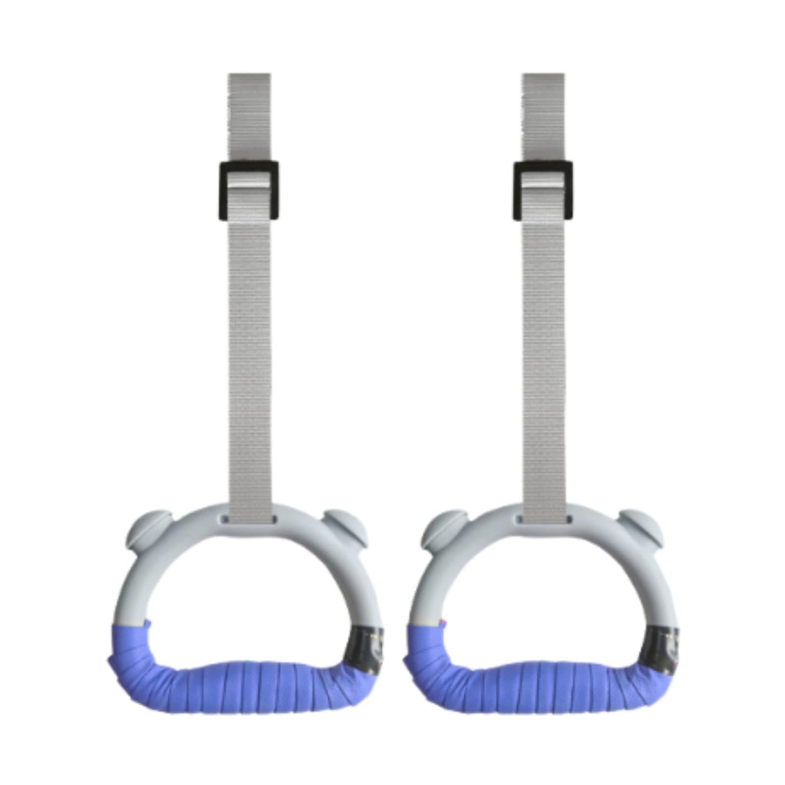 Gymnastics Rings Exercise Home Stretching Fitness Equipment Indoor Gym Rings Gray Blue 2m-image-32