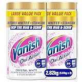 Vanish Gold Oxi Action Stain Remover and Whitening Booster Powder For Whites 1.41 kg, Removes Tough Stains Even at 20°C, Restores Whiteness of Greyed Fabrics (Packaging May Vary) (Pack of 2)