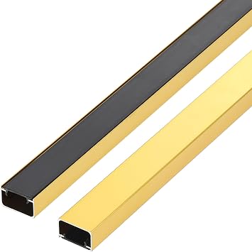 Aluminium Alloy U Shape Edge Trim Strip Decoration Profiles with Base, Metal Cable Raceway Cord Cover Channel, Ceramic Tile Mirror Wall Trim Transition Corner Decorative Strips