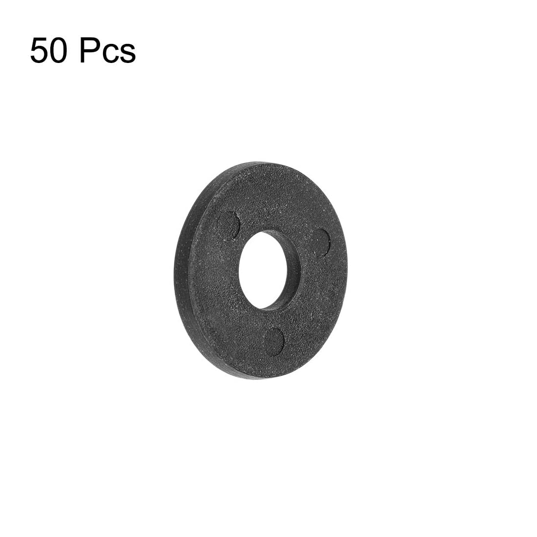 Unifizz 50Pcs Black Nylon Flat Washer Assortment Kit for Hose Bolt Faucet Pipe - Image 3