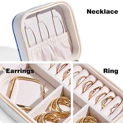 Boîte à bijoux pour bagues et colliers avec compartiments