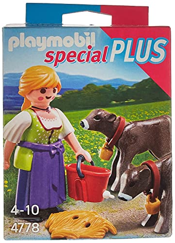 PLAYMOBIL Especiales Plus - Granjera con terneros, playset (4778)